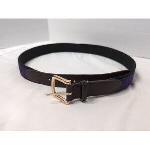 JAMES MADISON UNIVERSITY JMU Belt SZ 34 Purple and Leather Dukes Mens